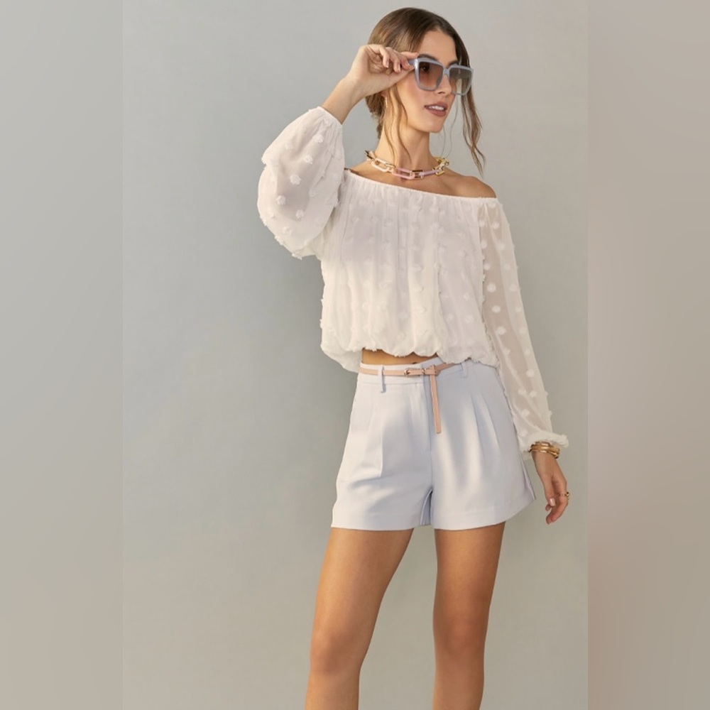 Francesca’s white off the shoulder blouse size S
